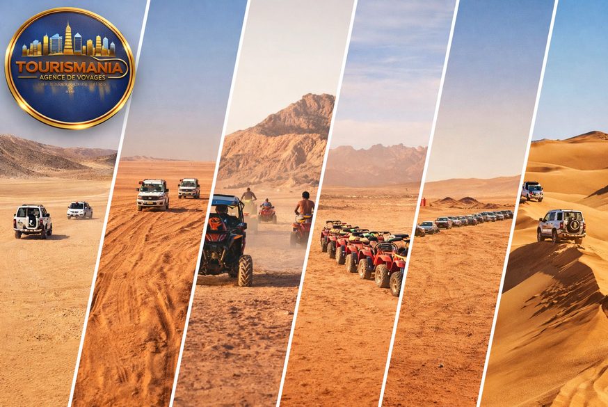 Excursion désert en Égypte : aventure quad et 4x4 dans les dunes